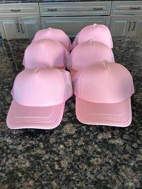 CELEBRATE IT PINK TRUCKER HAT CLASSIC MESG CAP LOT OF 6 NWT